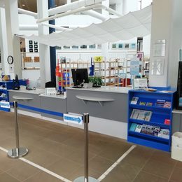 Ausleihtresen der Stadtbibliothek in Lebenstedt