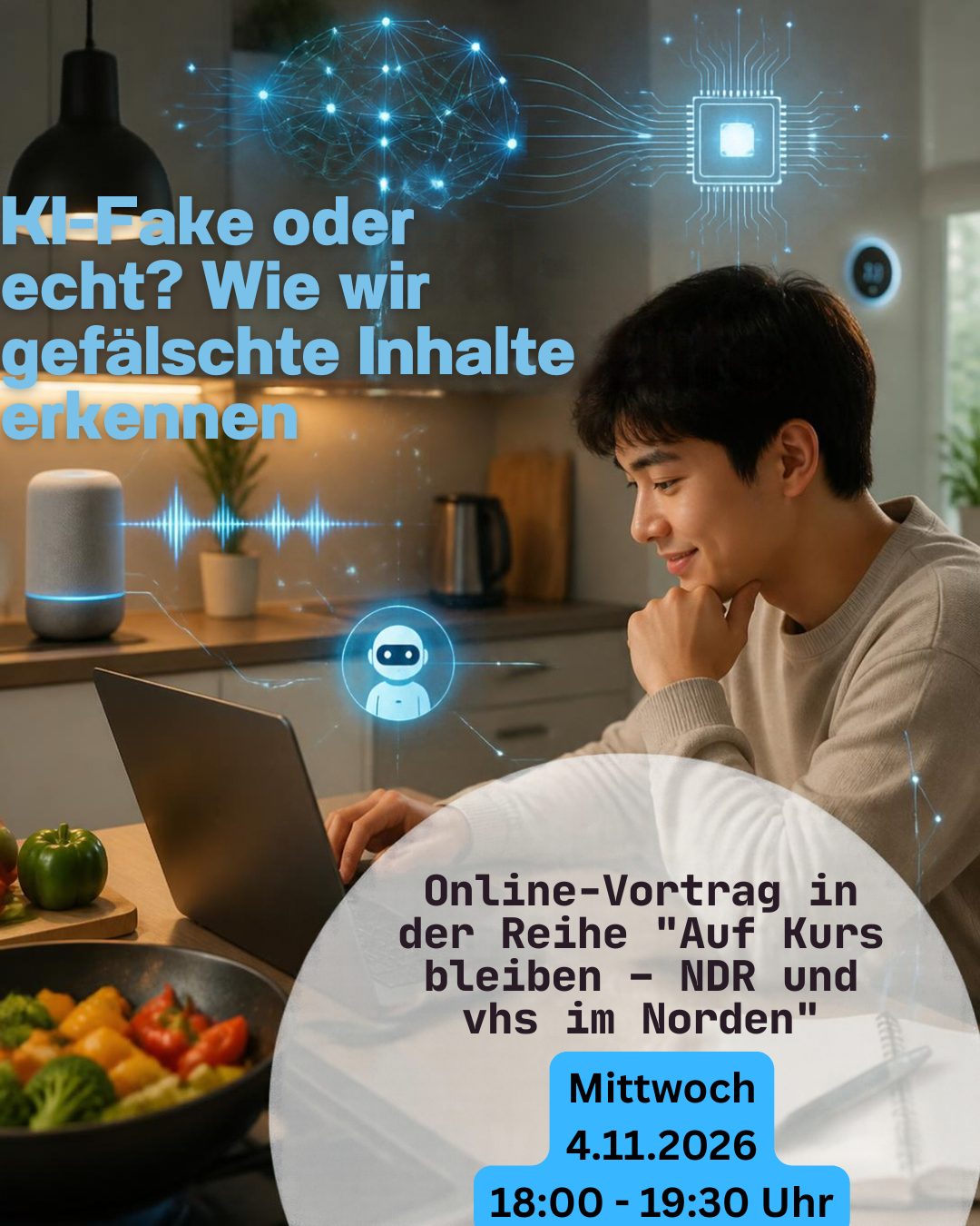 Öffnet die Seite 'KI-Fake oder echt?'