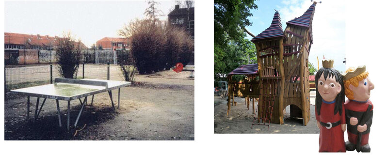 Roxy-Helco-Spielplatz vorher und nachher.