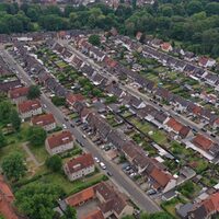 Ein Blick von oben auf die Swindonstraße.