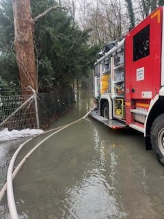 Die Berufsfeuerwehr der Stadt Salzgitter war während des Hochwassers 2023 viele Male im Einsatz.