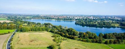 Luftaufnahme des Salzgittersees.
