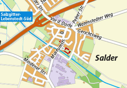 Stadtplanansicht von Salder