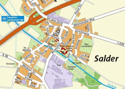 Stadtplanausschnitt von Salzgitter-Salder.
