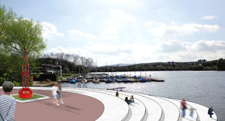 Entwurf für eine mögliche Seepromenade.