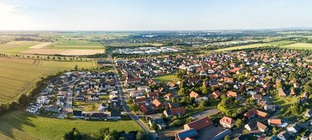 Blick von Salzgitter-Lichtenberg zum Salzgittersee.