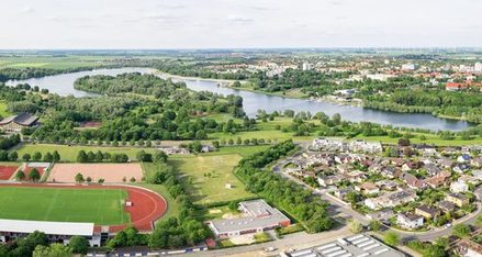 Luftaufnahme des Salzgittersees.