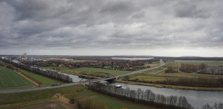 An der Stabbogenbrücke wird vom 20. bis voraussichtlich 24. April gearbeitet. Auf der Brücke werden den Fahrspuren von zwei auf jeweils eine pro Richtung reduziert.