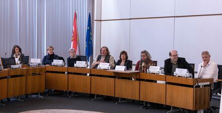 Bild von der Pressekonferenz nach dem gespräch mit Minister Meyer