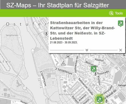 Stadtplanausschnitt.