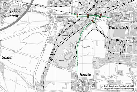 Bild der Verkehrsführung für den Radverkehr