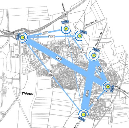 Durchgangsverkehr in SZ-Thiede