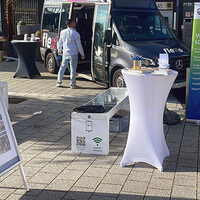 Am Stand der Ostfalia Hochschule, Standort Salzgitter, gab es Informationen rund um die Studiengänge.