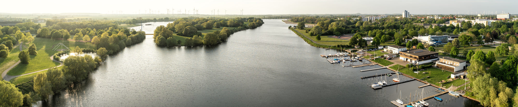 Luftbild des Salzgittersees.