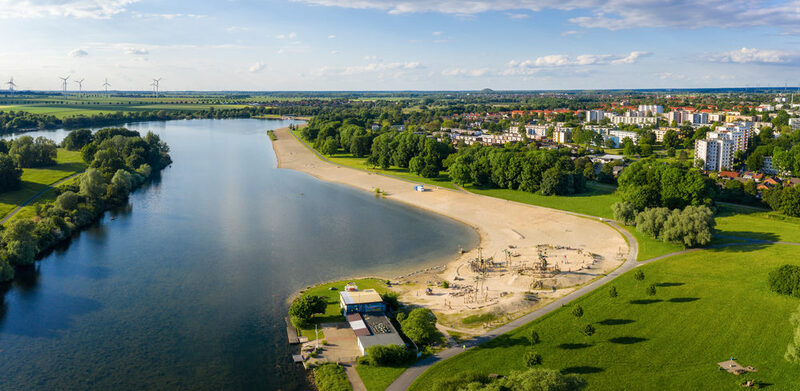 Panoramabild des Salzgittersees