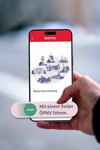 Die App Ticket-App FAIRTIQ auf einem Smartphone